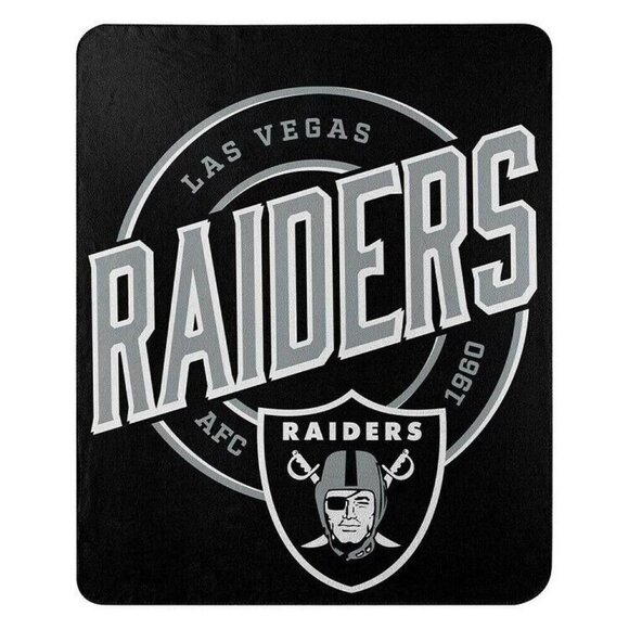 New Las Vegas Raiders Fleece Throw Gift Stadium Blanket Football Team NFL Logo - Picture 1 of 2